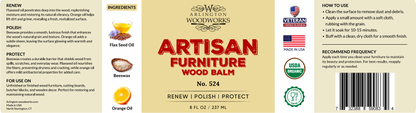 No. 524 Wood Balm – Natural Furniture Conditioner & Polish