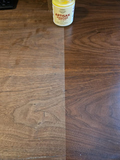 Before and after wood restoration result