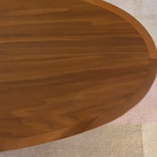 Customer video showing the after of a table that was scratched and dinged during shipping, after applying Arlington Woodworks Artisan Furniture Wood Balm.