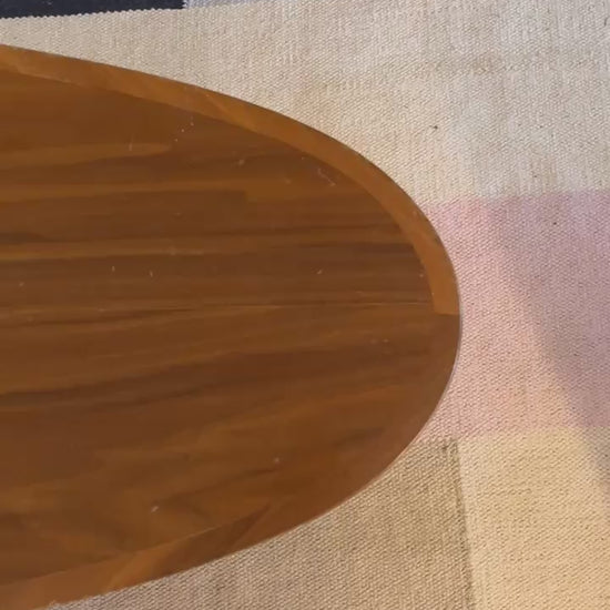 Customer video showing the before of a table that was scratched and dinged during shipping, before applying Arlington Woodworks Artisan Furniture Wood Balm.