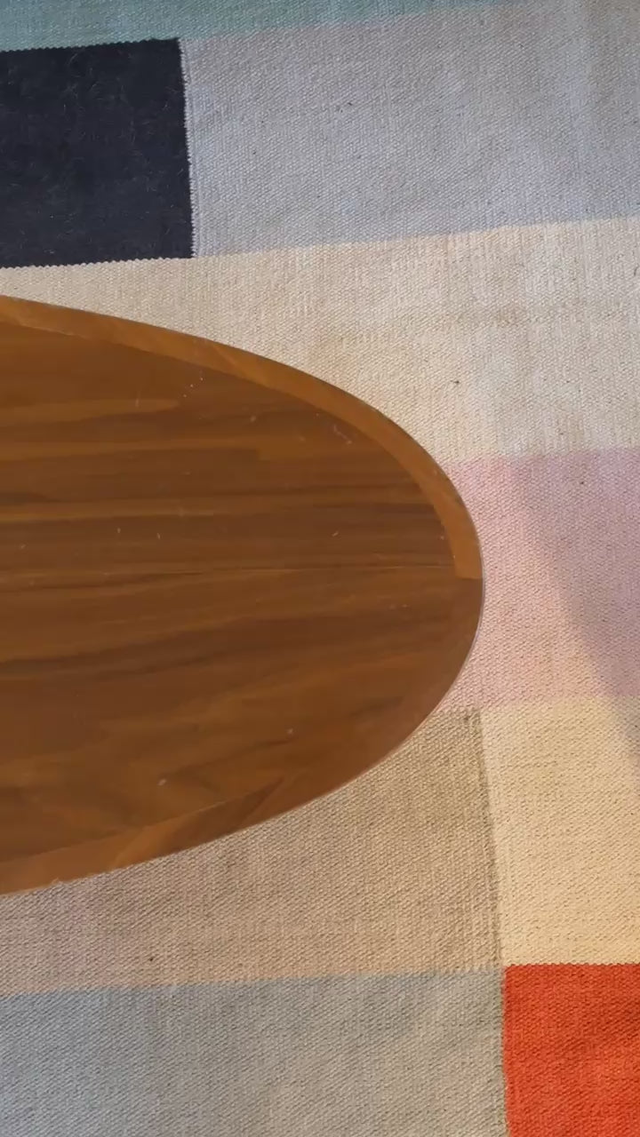 Customer video showing the before of a table that was scratched and dinged during shipping, before applying Arlington Woodworks Artisan Furniture Wood Balm.